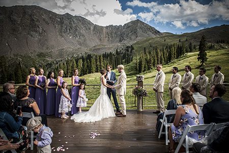 Wedding ceremony in the mountains