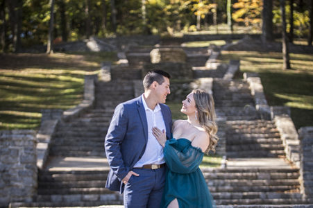 Sean and Jaqualine engagement photos at percy warner park