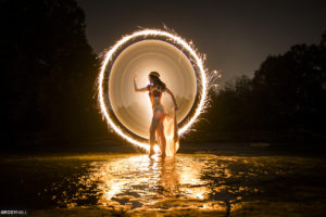 Light painting in Gold with a sparkler, with Kelsi Lovett